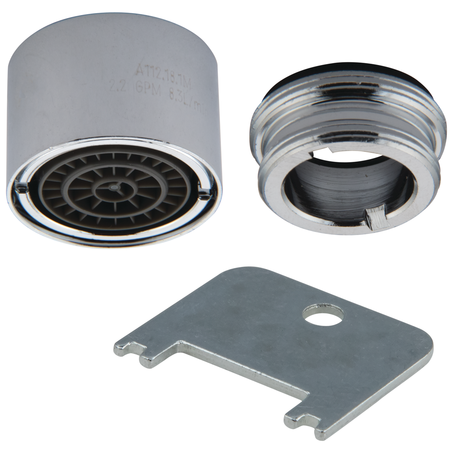 Commercial Instit Parts 060722A Moderator - Male - 2.2 GPM (77145) - Chrome