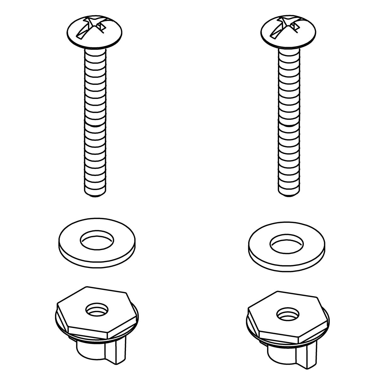 KOHLER K-1054649 Hardware Pack, Toilet Seat