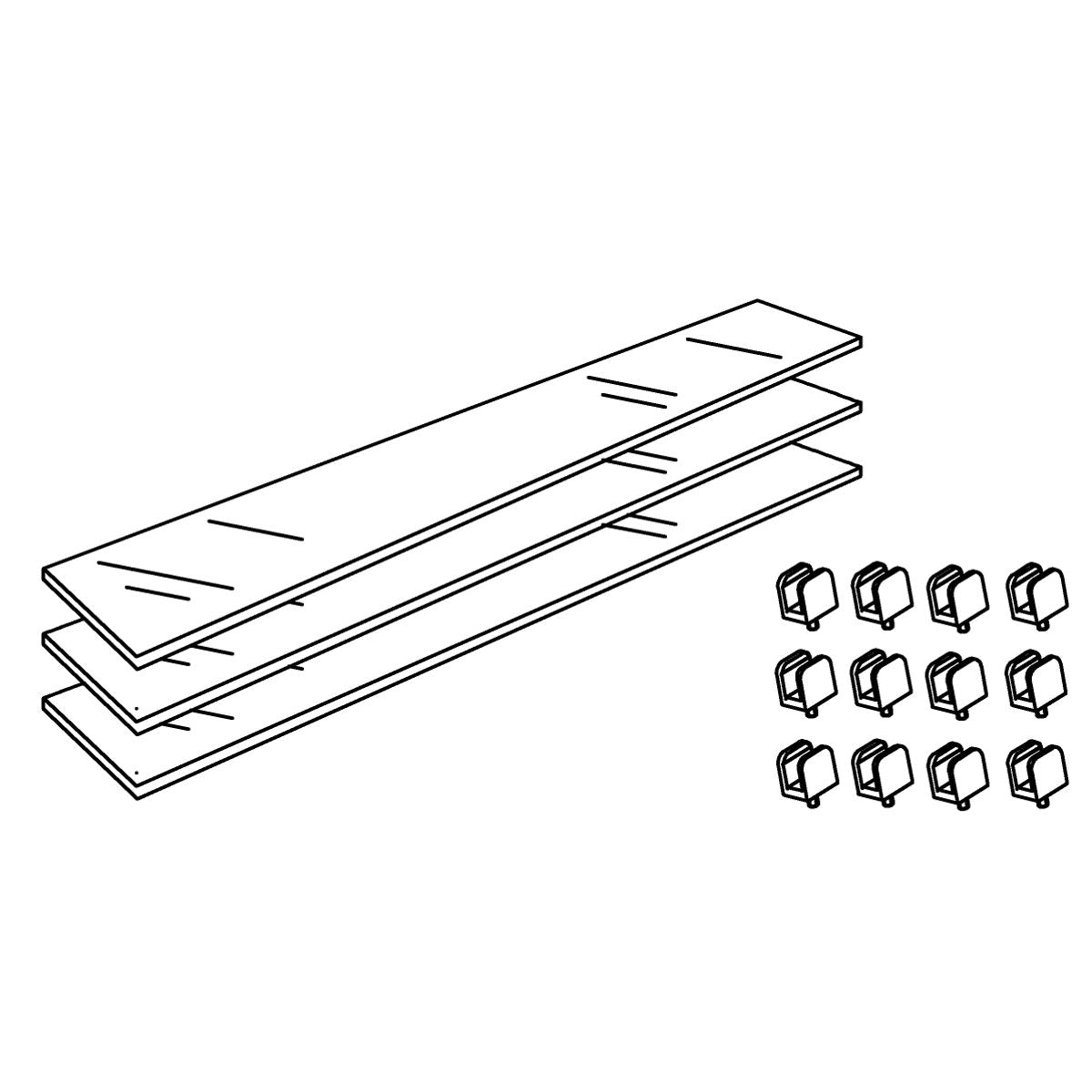 KOHLER K-1215251-C Verdera, Glass Shelf Kit, 24" Cabinet