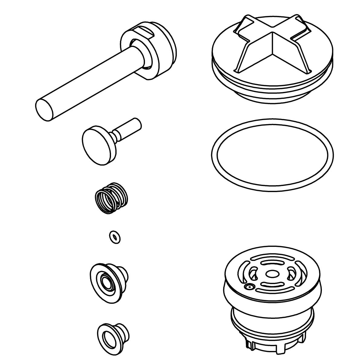 KOHLER K-1388743 Service Kit, 1.0 Gpf Manual Tfv