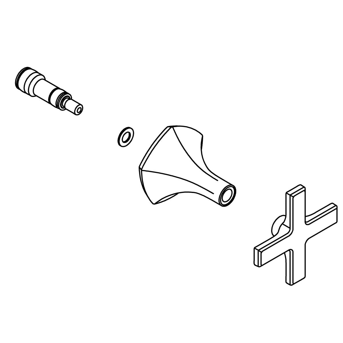 KOHLER K-1411882 Cross Handle Assembly