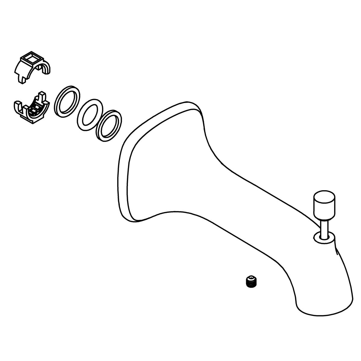 KOHLER K-1557102 Tub Spout Assembly