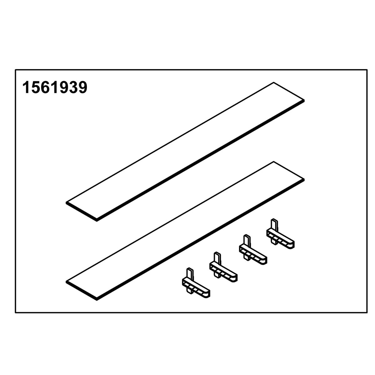 KOHLER K-1561939 Glass Shelf 35" (2 Shelf 4 Holders)