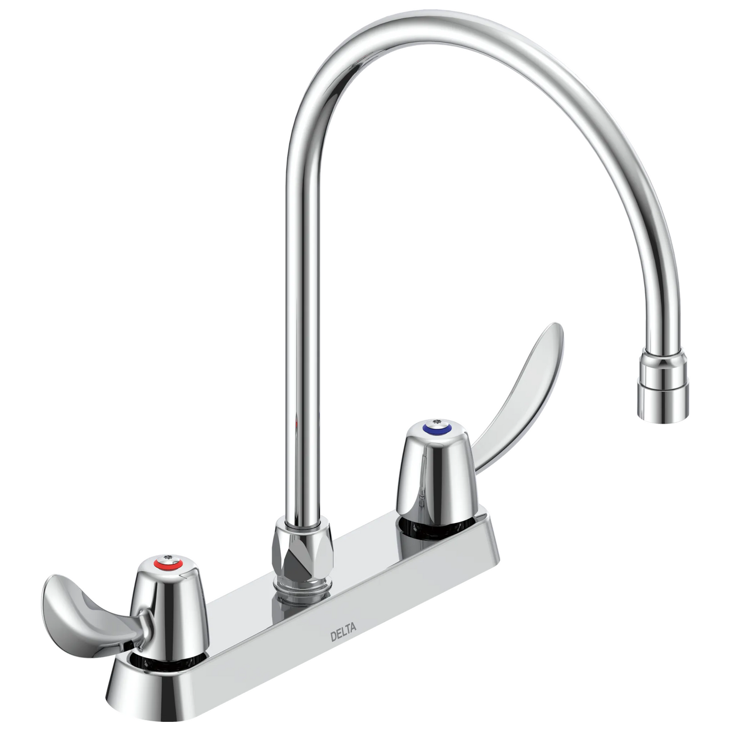 Two Handle 8 In Cast Deck-Mount Faucet