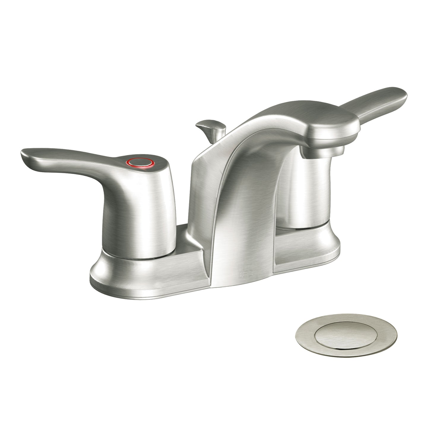 Moen CA42211 Baystone 2H Lav Lvr 50/50Wa 1/2 Chr