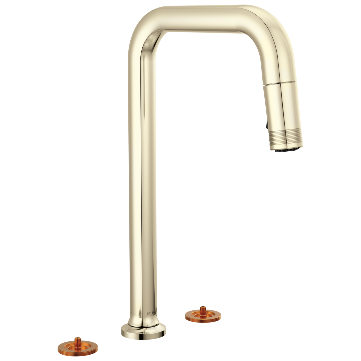 Widespread Pull-Down Faucet with Square Spout - Less Handles