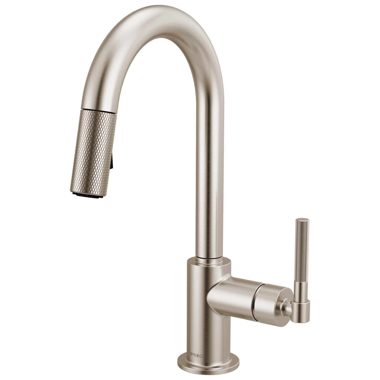 Brizo Litze 63943LF Pull-Down Prep Faucet with Arc Spout - Knurled Handle - Stainless