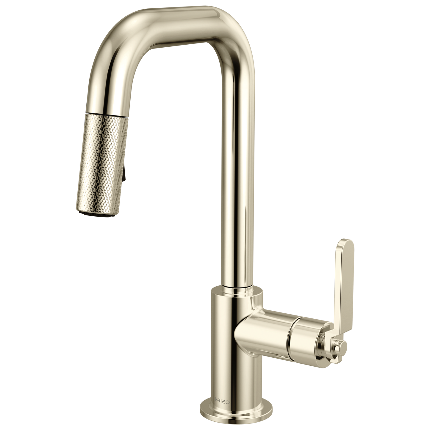 Brizo Litze 63954LF Pull-Down Prep Faucet with Square Spout - Industrial Handle - Polished Nickel