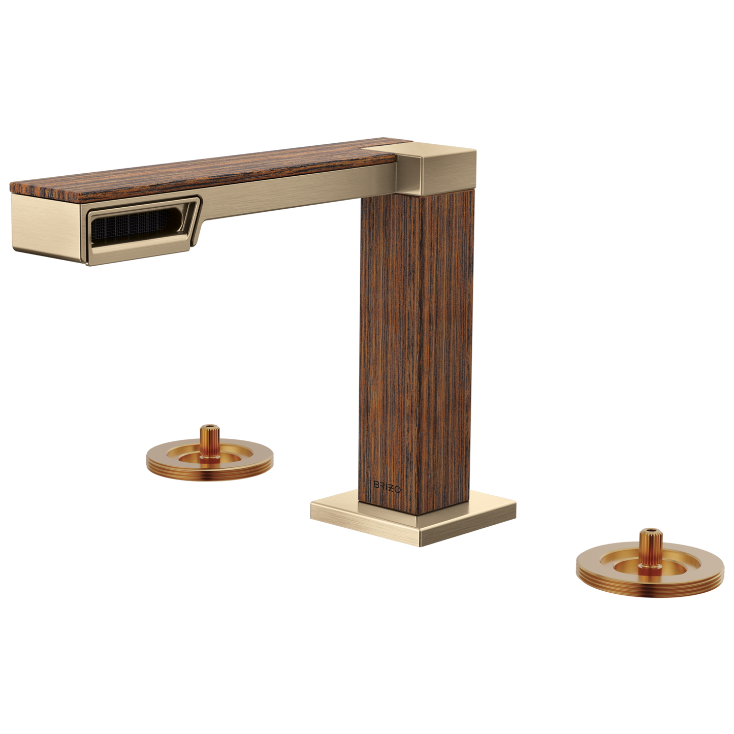 Brizo Frank Lloyd Wright 65322LF Widespread Lavatory Faucet - Less Handles - Luxe Gold / Wood