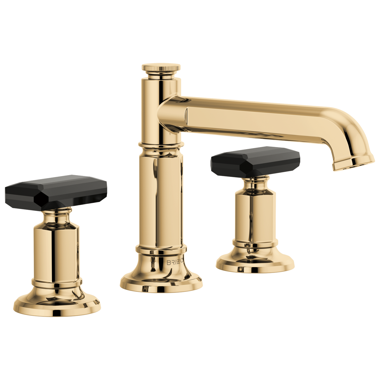 Brizo Invari 65377LF Widespread Lavatory Faucet with Column Spout - Less Handles 1.2 GPM - Polished Gold