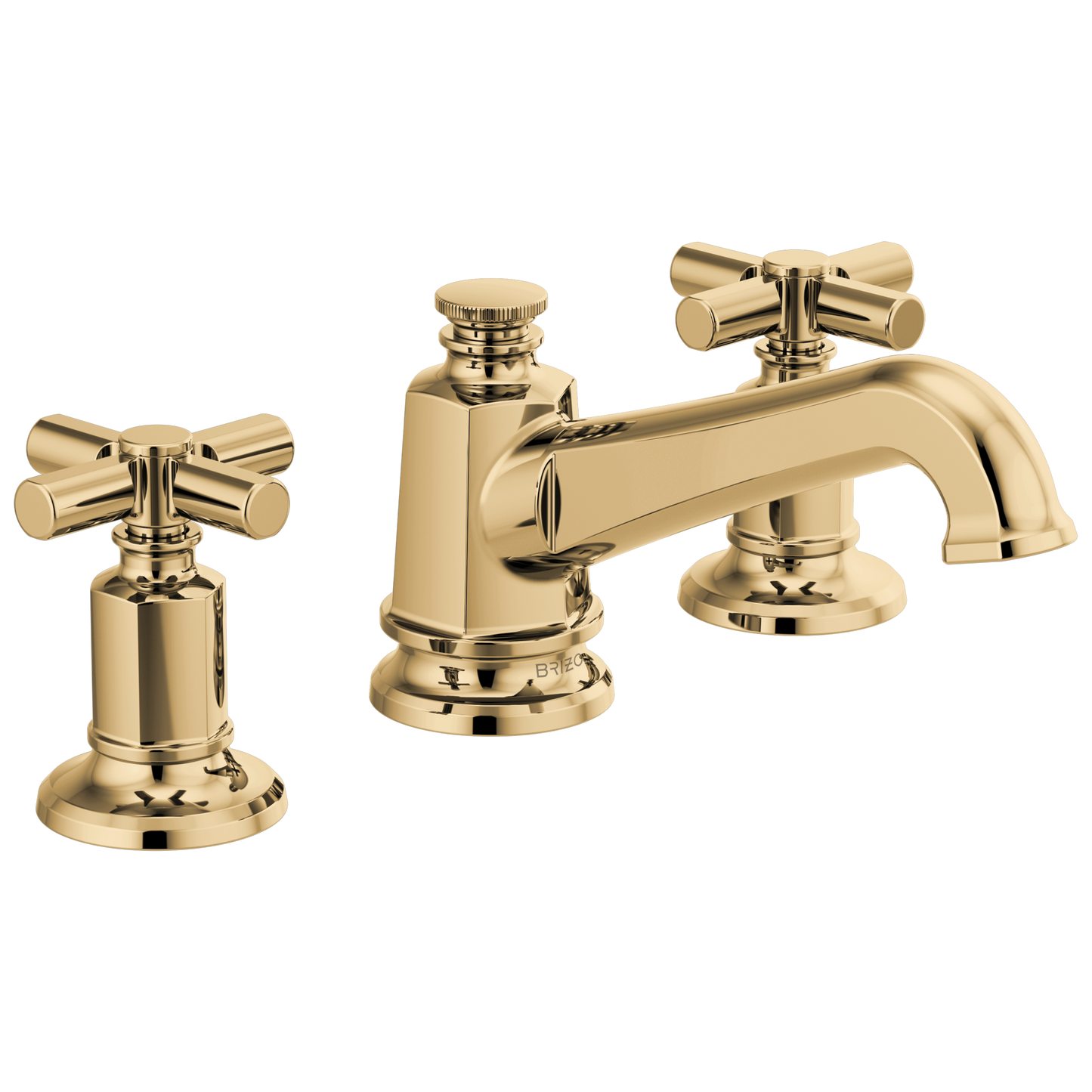 Brizo Invari 65378LF Widespread Lavatory Faucet with Angled Spout - Less Handles 1.2 GPM - Polished Gold
