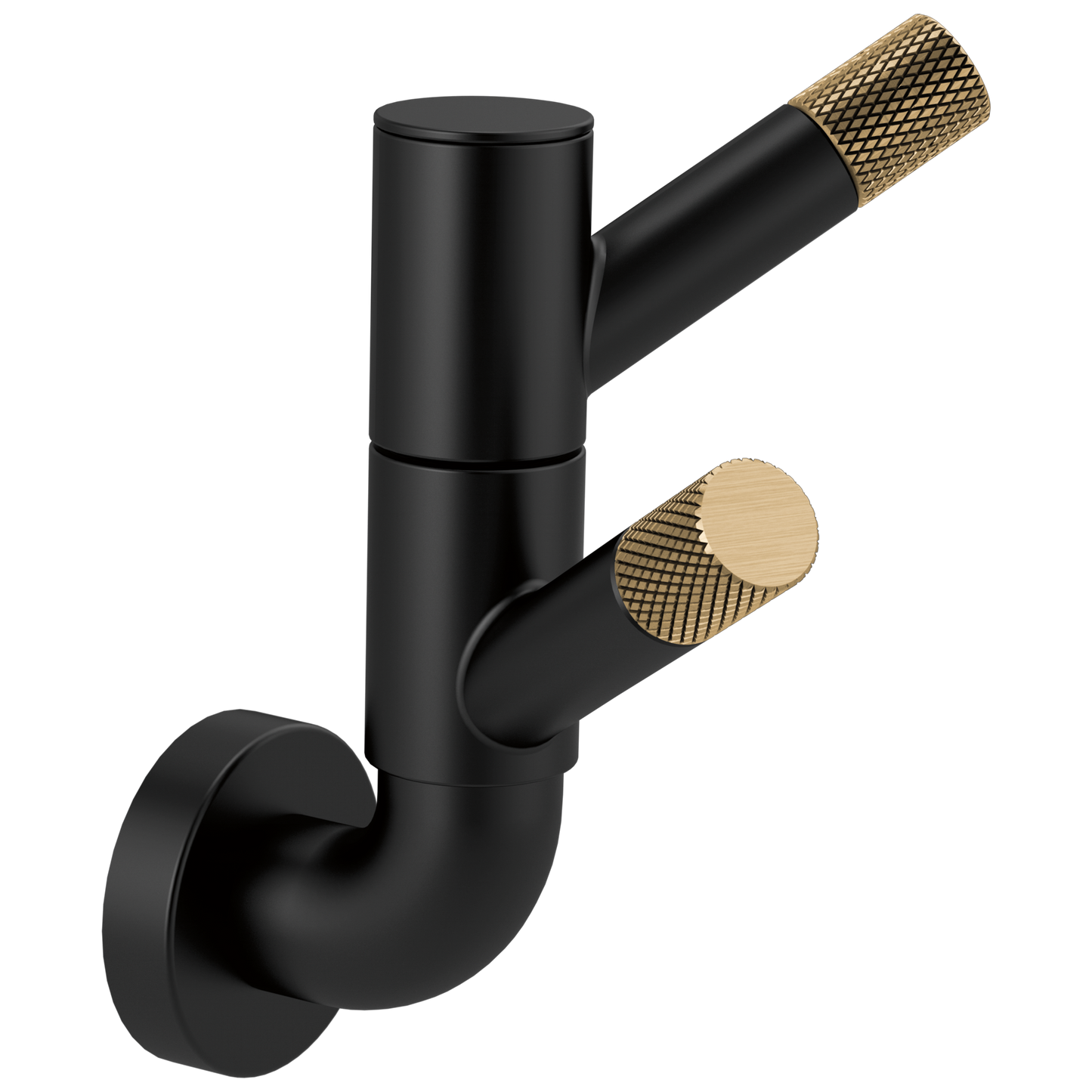 Rotating Double Robe Hook With Knurling