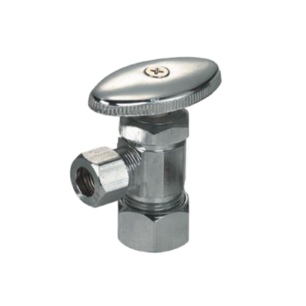Matco-Norca 29-1019LF 5/8" Compression x 3/8" Compression Multi-Turn Angle Supply Valve • Chrome