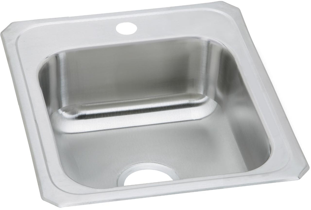 Elkay Celebrity Stainless Steel 17" x 21-1/4" x 6-7/8" 1-Hole Single Bowl Drop-in Sink