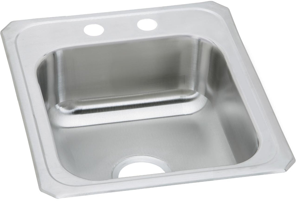 Elkay Celebrity Stainless Steel 17" x 21-1/4" x 6-7/8" 2-Hole Single Bowl Drop-in Sink