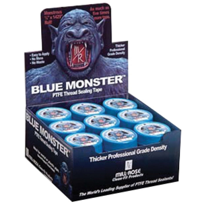 The Mill-Rose Company 70885 1/2" x 1429" Blue Monster Thread Seal Tape