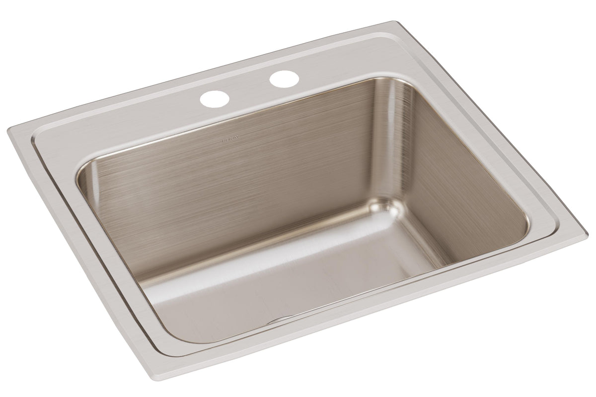 Elkay Lustertone Classic Stainless Steel 22" x 19-1/2" x 10-1/8" MR2-Hole Single Bowl Drop-in Sink