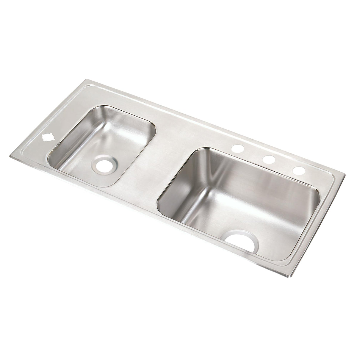 Elkay Lustertone Classic Stainless Steel 37-1/4" x 17" x 4" Double Bowl Drop-in Classroom ADA Sink