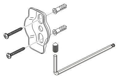 Delta Zura RP100078 Mounting Bracket with Screws