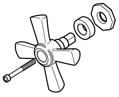 Brizo Rook RP100341PN Pressure Balance Valve Cross Handle