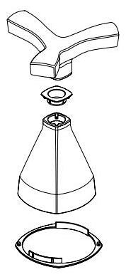 Delta Stryke RP100364BL Handle - 2O Left ASM Bath Faucet