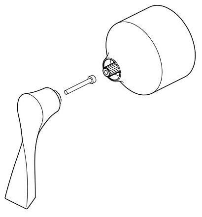 Brizo Virage RP100619PC Pressure Balance with Diverter - Valve Handle