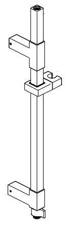 Delta Universal Showering Components RP100813PNPR Angular Shower Column