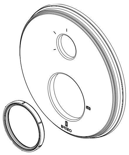 Brizo Invari RP101157PG Pressure Balance Valve with 3-Function Diverter Escutcheon and Seal