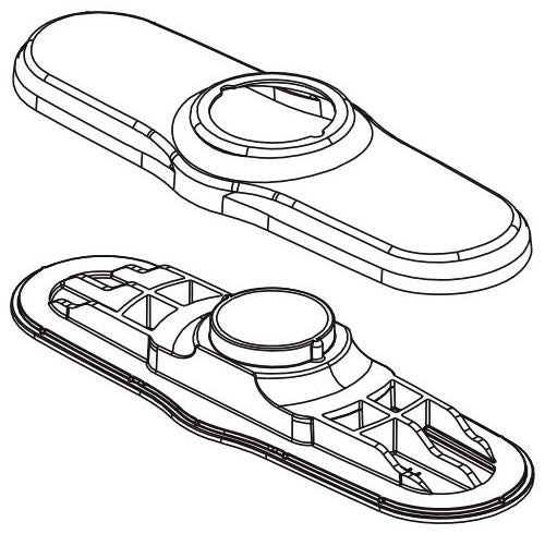 Peerless Elmhurst RP101336OB Escutcheon & Baseplate