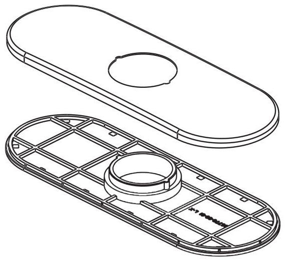 Delta Nicoli RP101372CZ Escutcheon and Base Plate