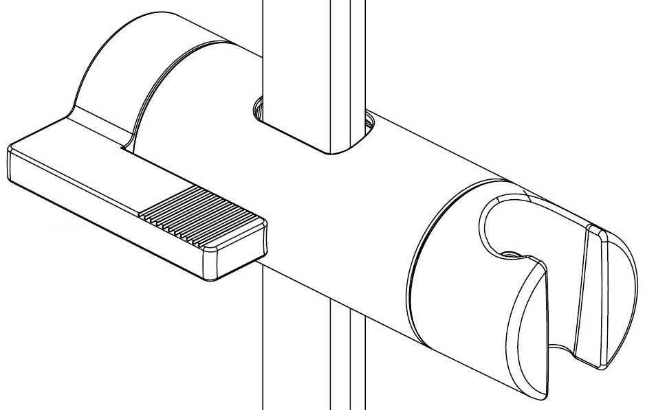 Brizo Kintsu RP101581NK Slide Bar Handshower Holder