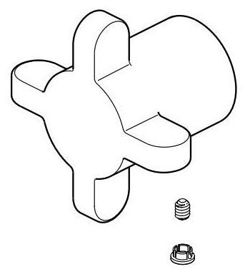 Brizo Odin RP101725PC Integrated Diverter Knob