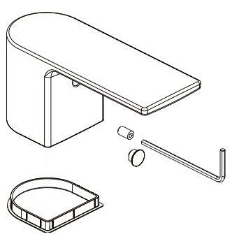 Peerless Xander RP102114 Handle, set screw, button, lining