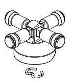 Delta Broderick RP103722PCPR Cross Handle & Clip