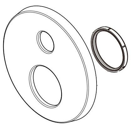 Delta Modern RP113712CZ Escutcheon and Base Plate