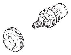 Brizo Siderna RP75784 Adapter and Valve Cartridge, Cold Side