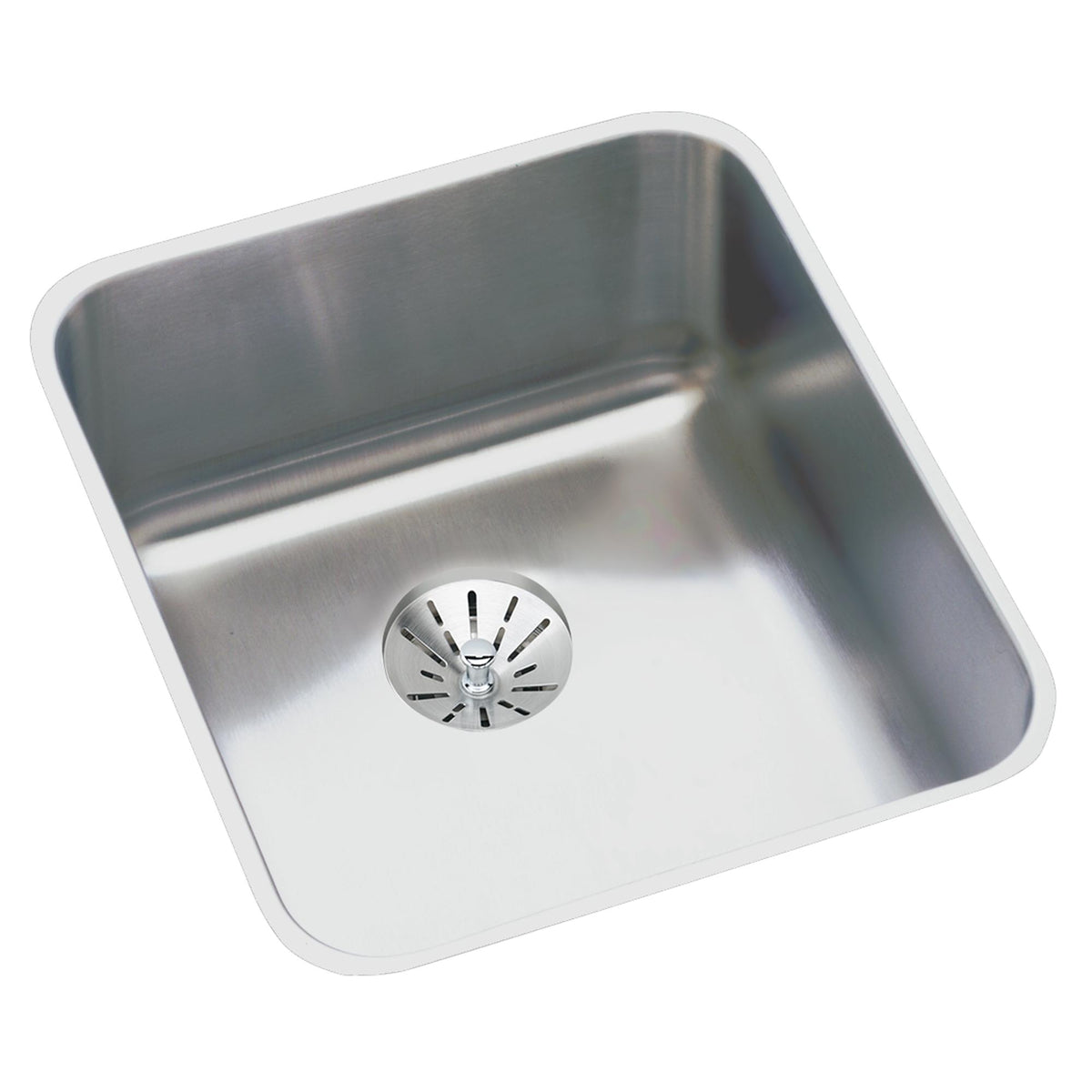 Elkay Lustertone Classic Stainless Steel 16" x 18-1/2" x 7-7/8" Single Bowl Undermount Sink with Perfect Drain®