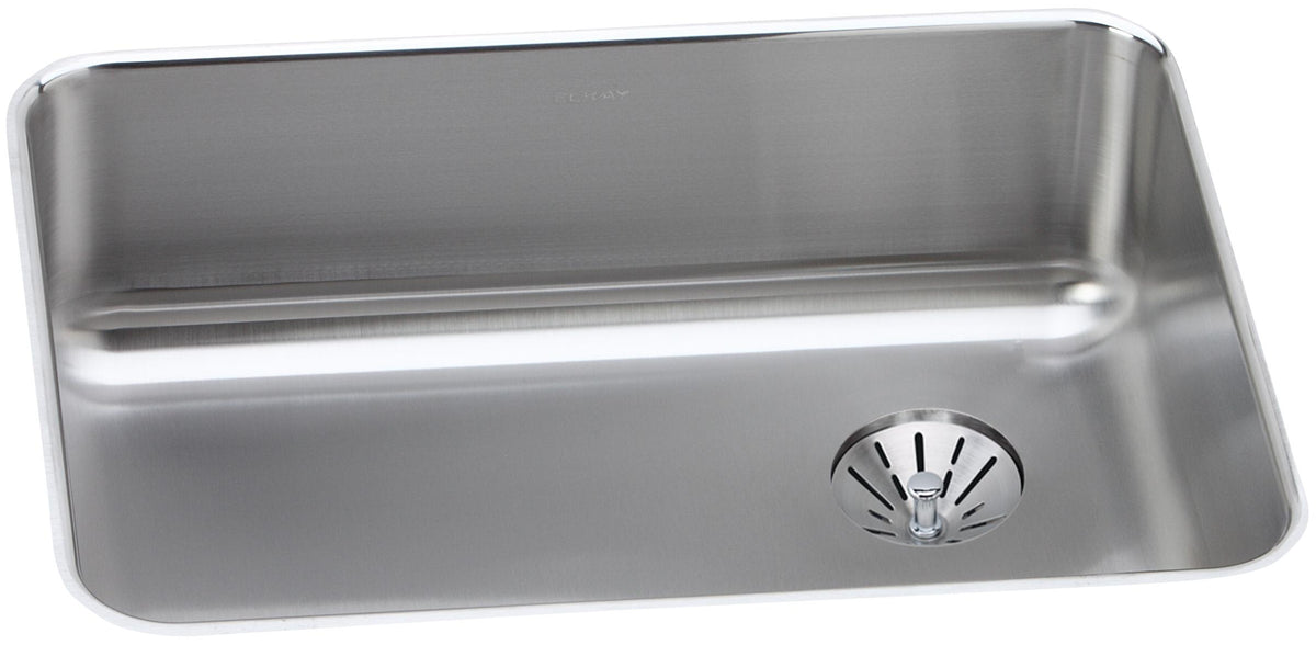 Elkay Lustertone Classic Stainless Steel 25-1/2" x 19-1/4" x 8" Single Bowl Undermount Sink with Right Perfect Drain®