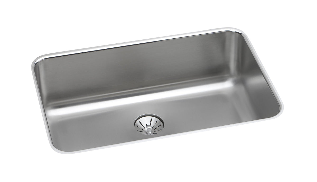 Elkay Lustertone Classic Stainless Steel 26-1/2" x 18-1/2" x 8" Single Bowl Undermount Sink with Perfect Drain®