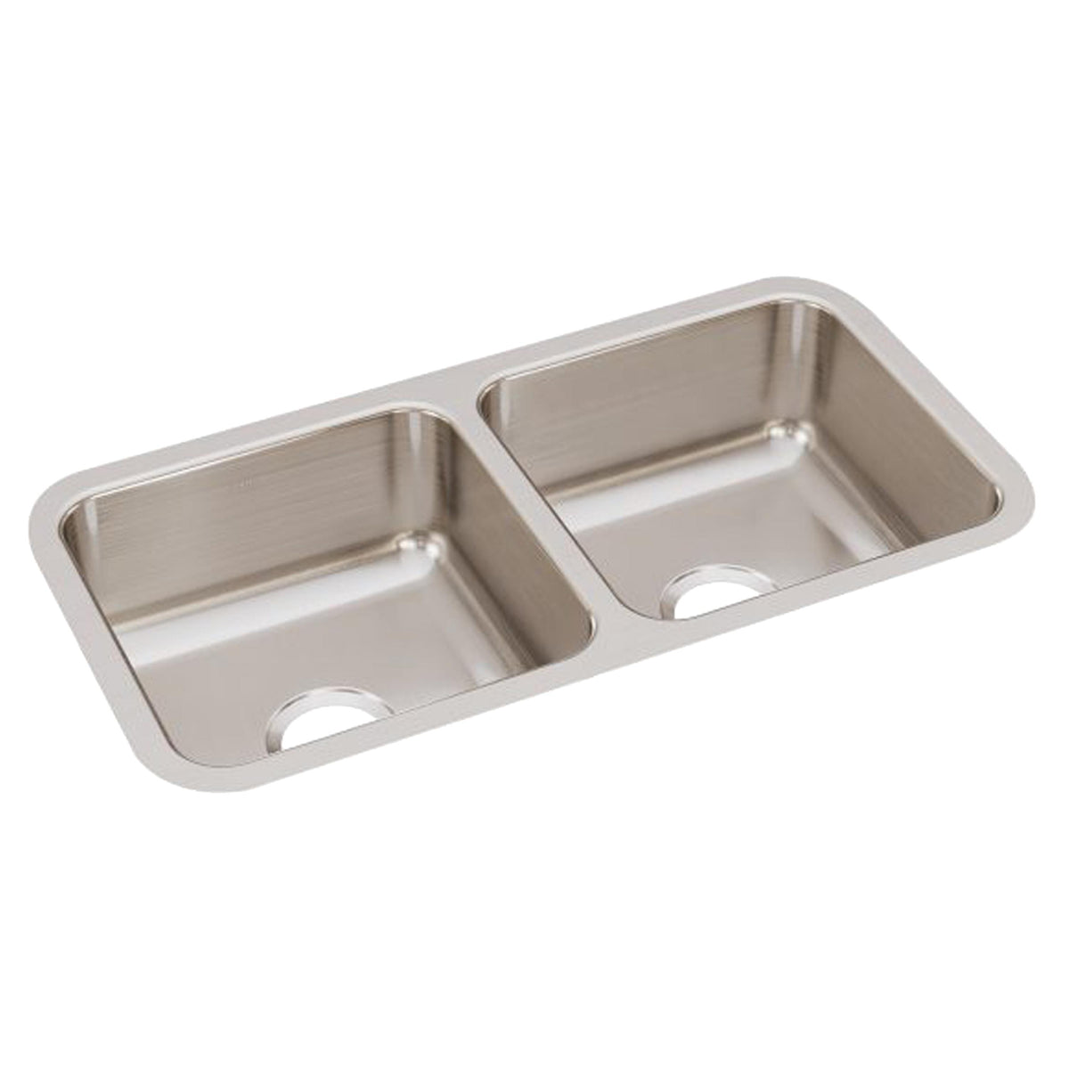 Elkay Lustertone Classic Stainless Steel 31-3/4" x 16-1/2" x 7-1/2" Equal Double Bowl Undermount Sink