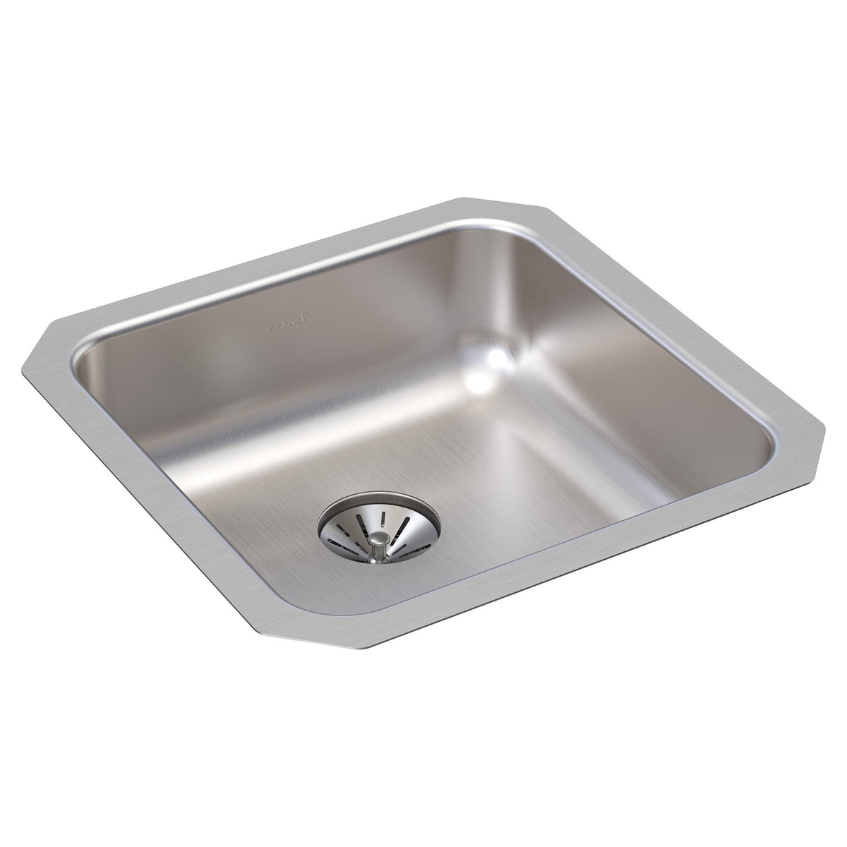 Elkay Lustertone Classic Stainless Steel 16-1/2" x 16-1/2" x 5-3/8" Single Bowl Undermount ADA Sink w/Perfect Drain®