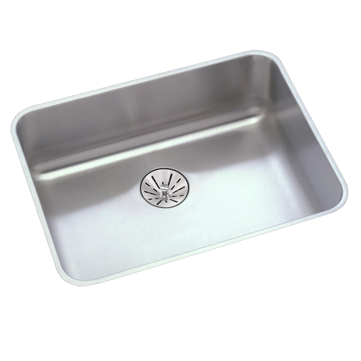 Elkay Lustertone Classic Stainless Steel 21-1/2" x 18-1/2" x 5-3/8" Single Bowl Undermount ADA Sink w/Perfect Drain®