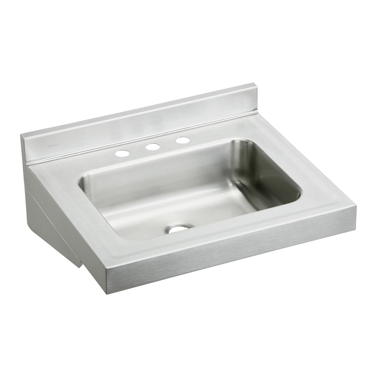 Elkay Stainless Steel 22" x 19" x 5-1/2" Wall Hung 3-Hole Lavatory Sink