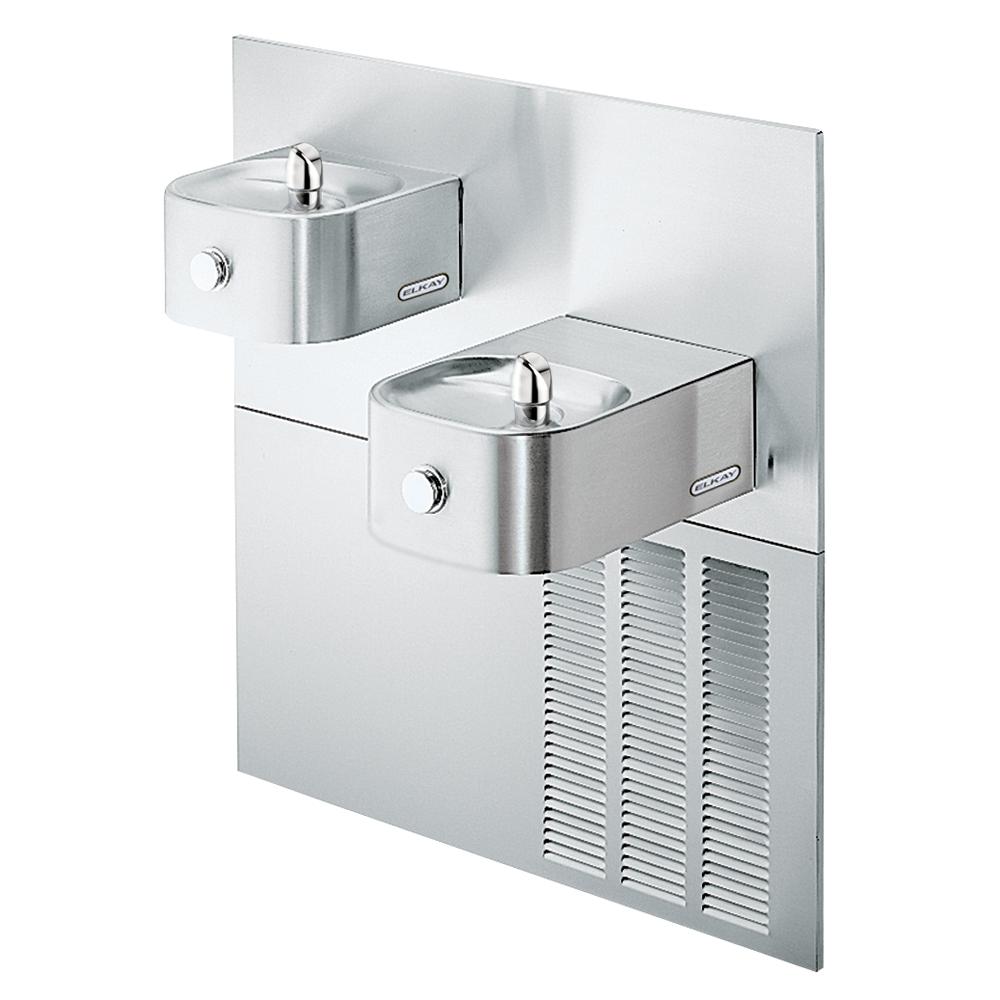 Elkay Soft Sides Bi-level ADA Fountain Non-filtered Refrigerated Stainless