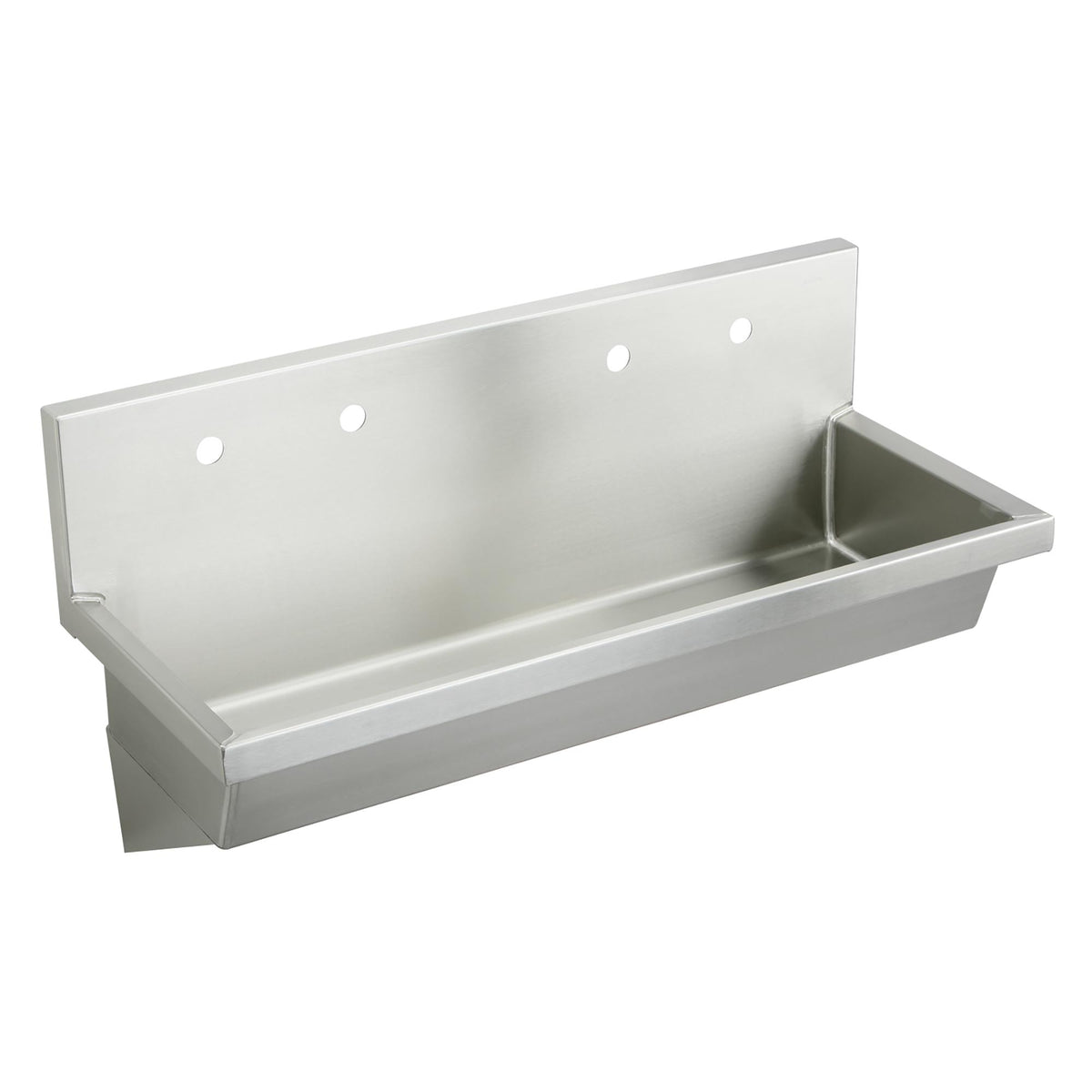 Elkay Stainless Steel 48" x 20" x 8" 4-Hole Wall Hung Multiple Station Hand Wash Sink