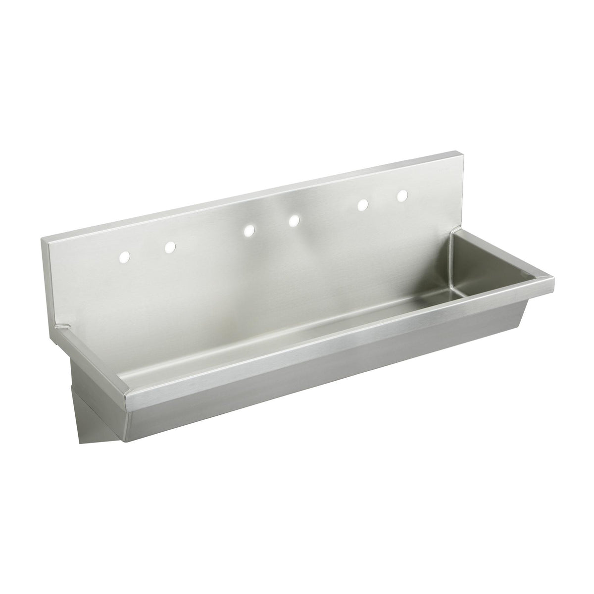 Elkay Stainless Steel 72" x 20" x 8" 6-Hole Wall Hung Multiple Station Hand Wash Sink