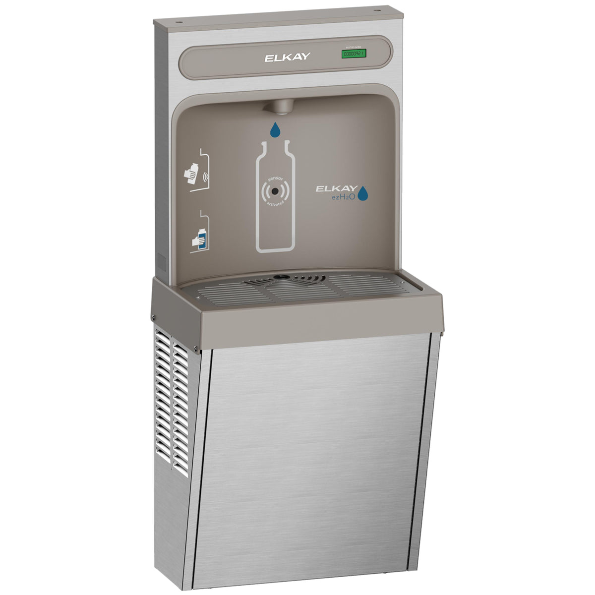 Elkay ezH2O Refrigerated Surface Mount Bottle Filling Station Non-Filtered 8GPH Stainless Steel