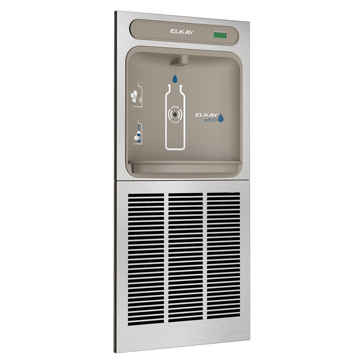 Elkay ezH2O In-Wall Bottle Filling Station with Mounting Frame Non-Filtered Refrigerated Stainless