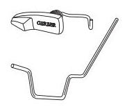 Gerber G0099571KT Tank Lever LH Actuator Rod Kit ONLY for Ultra Flush 1.28/ 1.6gpf Tanks (Flushmate III Series 2 pc Unit) Chrome