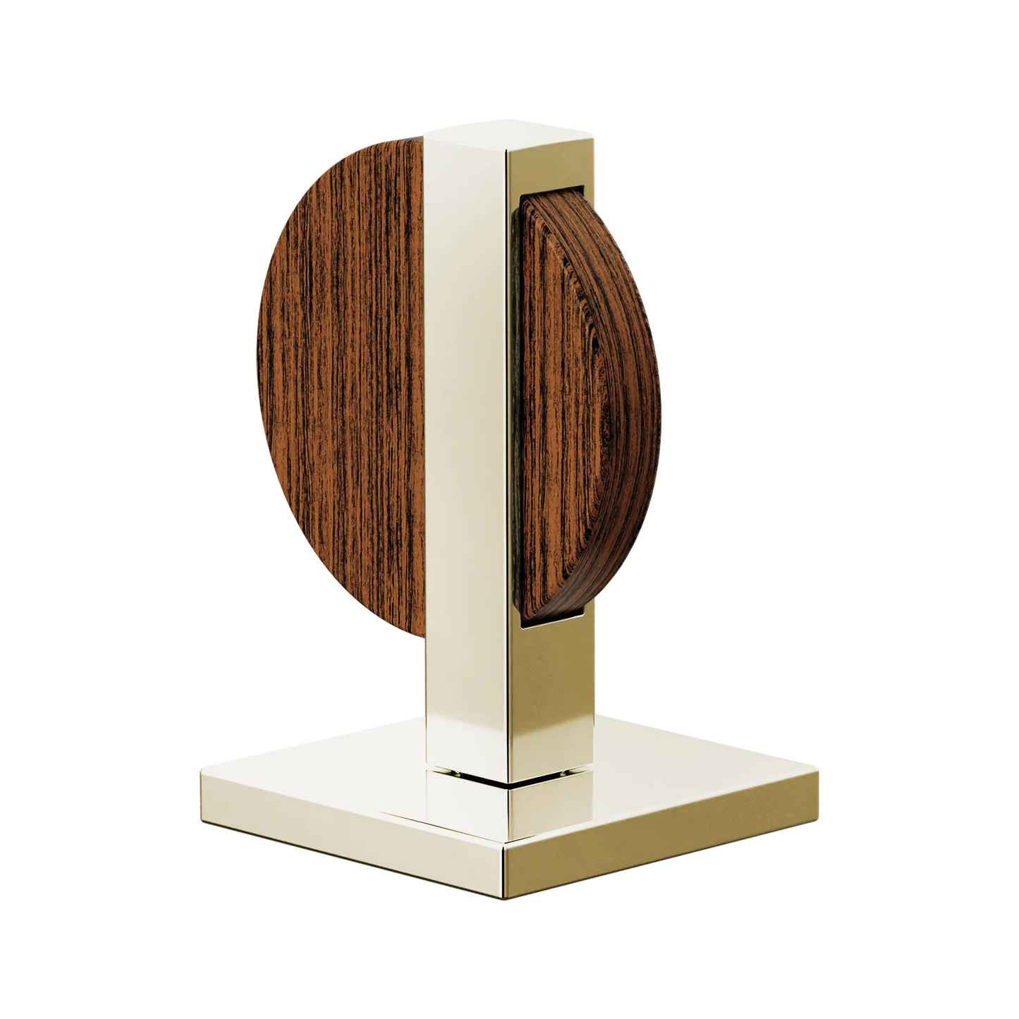 Brizo Frank Lloyd Wright HW5322 Widespread Lavatory Lunar Handle Kit - Polished Nickel / Wood